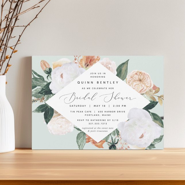Boho Blooms | Elegant Floral Bridal Shower Invitation (Creator Uploaded)