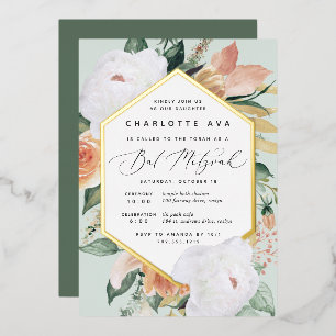 Boho Blooms Modern Floral Bat Mitzvah