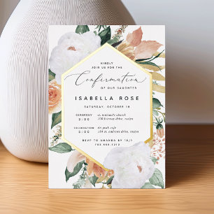 Boho Blooms Modern Floral Confirmation