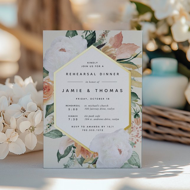 Boho Blooms Modern Floral Rehearsal Dinner (Creator Uploaded)