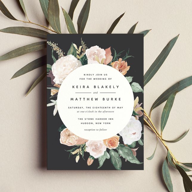 Boho Blooms | Modern Floral Wedding Invitation (Creator Uploaded)