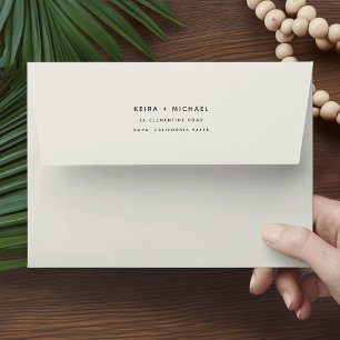 Boho Blooms Pre-Printed Return Address Envelope