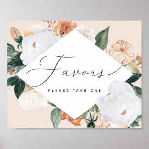 Boho Blooms Wedding Favour Sign