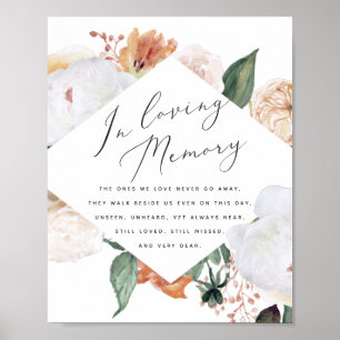 Boho Blooms Wedding Memorial Sign