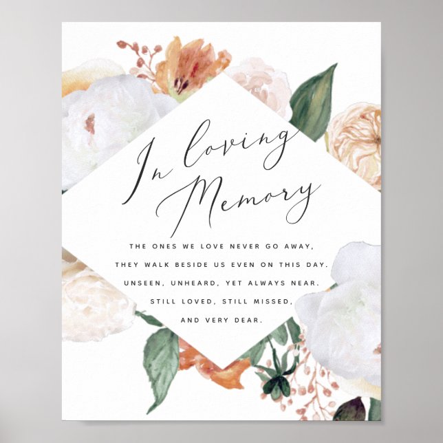 Boho Blooms Wedding Memorial Sign (Front)