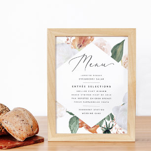 Boho Blooms Wedding Menu Sign