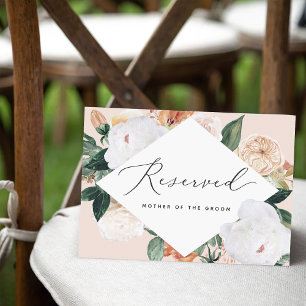 Boho Blooms Wedding Reserved Seating Card