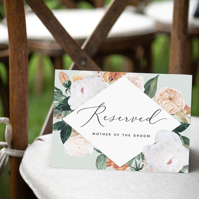 Boho Blooms Wedding Reserved Seating Card (Creator Uploaded)