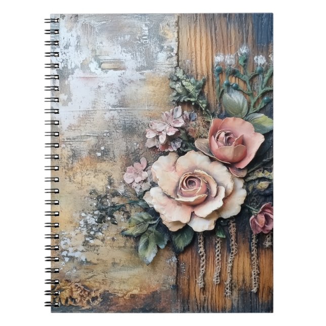 Boho Blossom Spiral Notebook (Front)