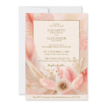 Boho Blossom Wedding Invitation