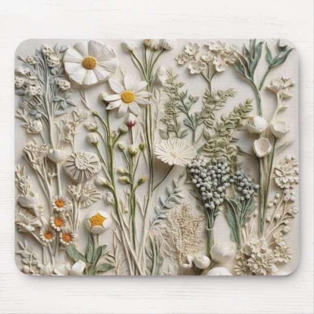 Boho Blossoms Mouse Pad (Front)