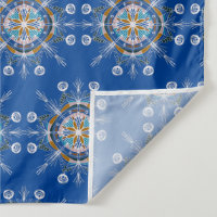 Boho Blue and Brown Hand Drawn Mandala Art