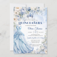 Boho Blue Dress & tiara hydrangea and white roses