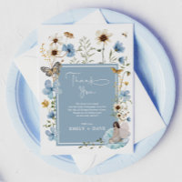 Boho Blue Fairy Wildflower Garden Baby Shower