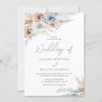 Boho Blue II: Dusty Blue & White Flowers Wedding