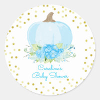 Boho Blue Pumpkin Baby Boy Shower