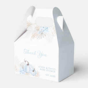 Boho Blue Pumpkin It's a Boy Fall Baby Shower Favour Box