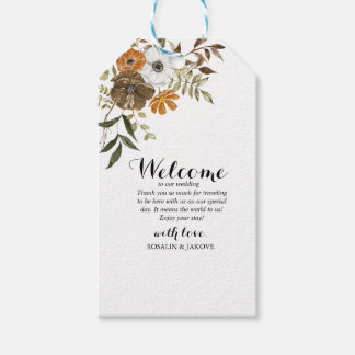 Boho Blush Floral Wedding Invitation Gift Tags