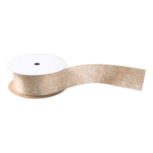 Boho Blush Glitter Colour FFCBA1 Satin Ribbon