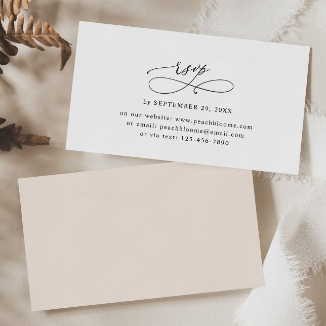 Boho Blush Minimalistic Wedding Online RSVP Cards (Creator Uploaded)