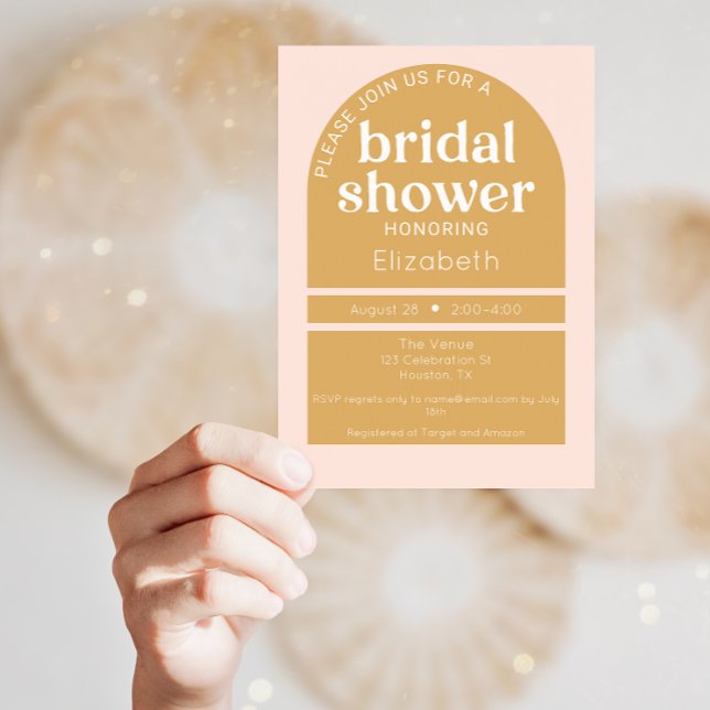 Boho Blush & Mustard Bridal Shower Invitation (Creator Uploaded)