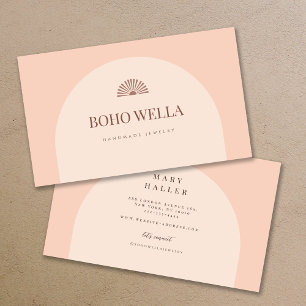 Boho Blush Pink Arch Business Card