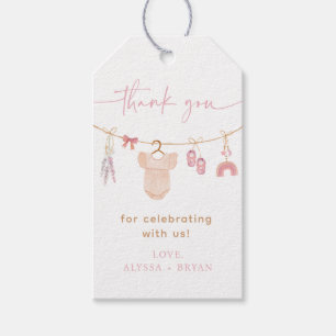 Boho Blush Pink Baby Clothes Girl Baby Shower Gift Tags