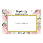 Boho Blush Pink Floral Photo Booth Frame Prop 