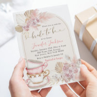 Boho Blush Pink Roses Bride to Be Bridal Tea Party