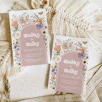 Boho Blush Woodland Wildflower Books for Baby Girl