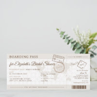 Boho Boarding Pass Destination Bridal Shower