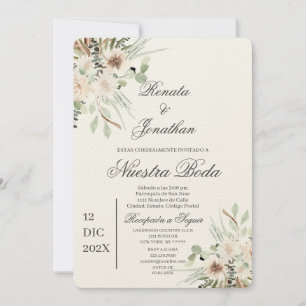 Boho boda en español invitation