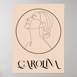 Boho Bohemian Abstract Minimal Style Poster