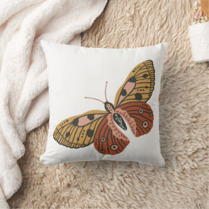 Boho Bohemian Butterfly Sun Moon Reversible Cushion