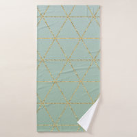 Boho Bohemian Chic Gold & Mint Geometric Glam