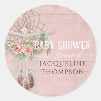 BOHO Bohemian Dream Catcher Baby Shower Girl Roses
