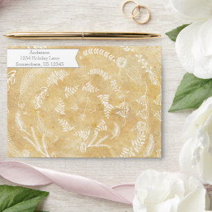Boho Bohemian Ferns and Fauna Envelopes
