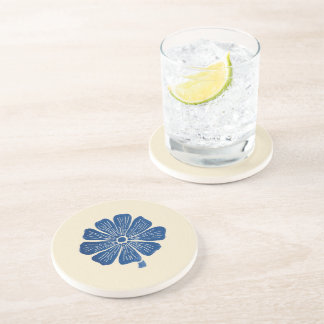 Boho Bohemian flower minimalist zen blueprint Coaster