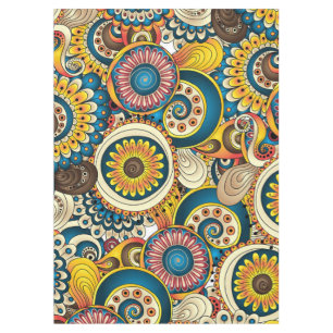 Boho Bohemian Retro Colourful Pattern Tablecloth