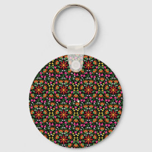 Boho Bold Floral Trivet Key Ring