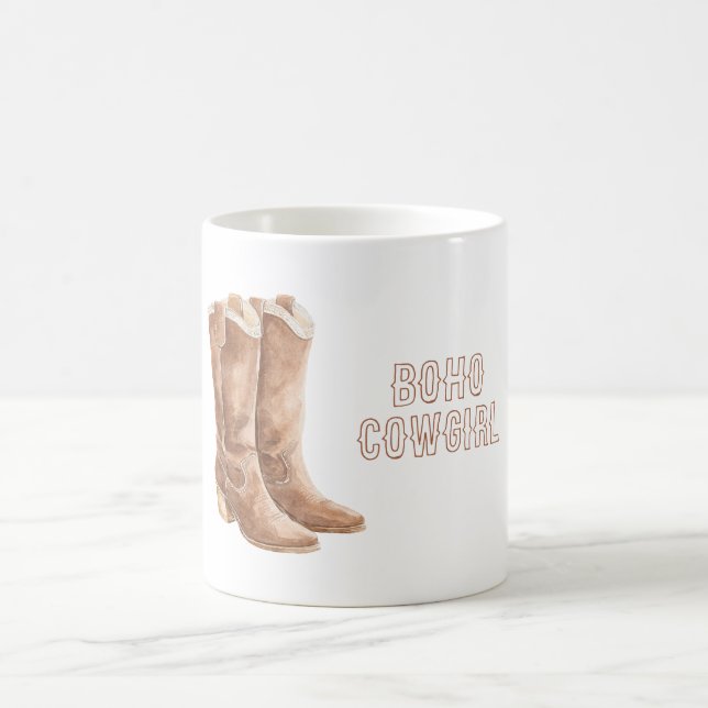 Boho Boots Cowgirl Coffee Mug (Center)