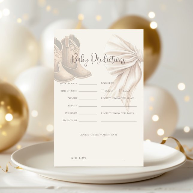 Boho Boots Or Bows Gender Reveal Baby Predictions (Creator Uploaded)