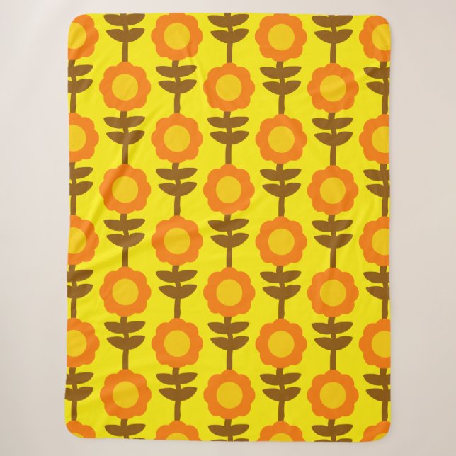 Boho Botanica Sherpa Blanket (Front)