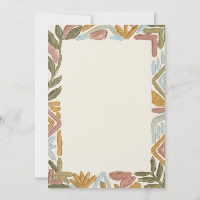 Boho Botanical Add Your Own Text Invitation (Front)