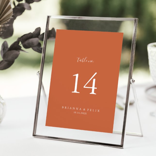 Boho Botanical Autumn Wedding  Table Number (Creator Uploaded)