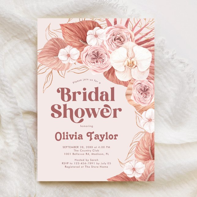 Boho Botanical Bridal Shower Invitation (Creator Uploaded)