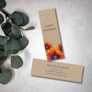 Boho Botanical Daisies Trendy Floral Mini Business Card