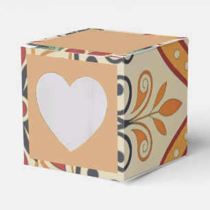 Boho Botanical Favour Box with Heart Window