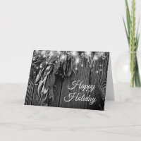 Boho botanical herb leaves rustic Barn-wood 