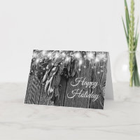 Boho botanical herb leaves rustic Barn-wood